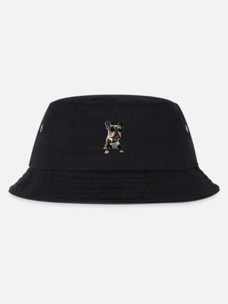 Französische Bulldogge Hund Motiv Bulldoggen Dogge - Kinder Bucket Hat - Schwarz