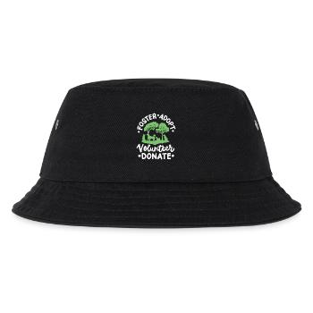 Hunderettung Tierheim - Kinder Bucket Hat - Schwarz - Vorne