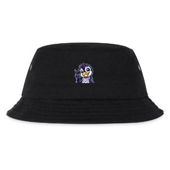Süßer Pinguin zeigt Zähne Freude Cartoon Peace - Kinder Bucket Hat - Schwarz - Vorne