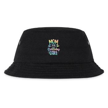 Mom of the Birthday Girl Tie Dye Colorful Bday Mom - Kids’ Bucket Hat - black - Front