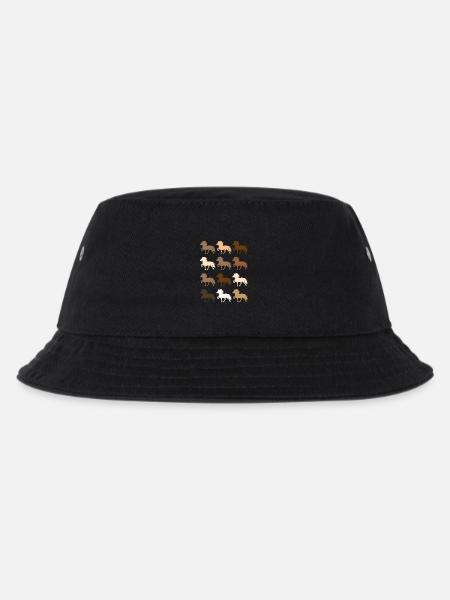 Islandpferd - Bucket Hat til børn - sort