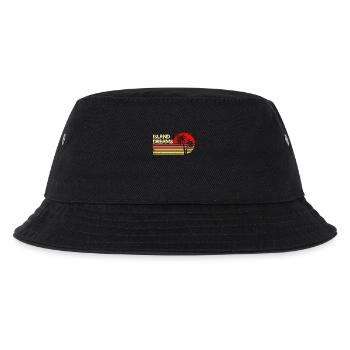 Inselträume Vintage Sonnenuntergang Palmen Retro T-Shirt - Kinder Bucket Hat - Schwarz - Vorne