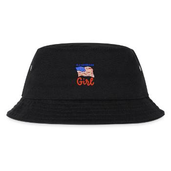 4. Juli USA Amerika Flagge - Kinder Bucket Hat - Schwarz - Vorne
