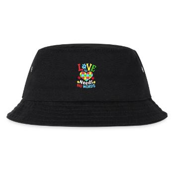 Unterstützung zur Aufklärung über Autismus - Kinder Bucket Hat - Schwarz - Vorne