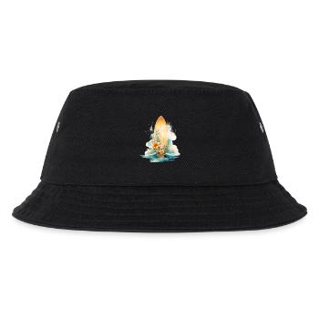 SURFBRETT IN BLÜTE - Kinder Bucket Hat - Schwarz - Vorne