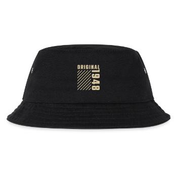Original 1948 Authentischer 1948 Vintage Bursdag - Kinder Bucket Hat - Schwarz - Vorne
