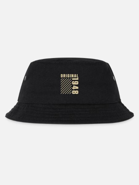 Original 1948 Authentischer 1948 Vintage Bursdag - Kinder Bucket Hat - Schwarz