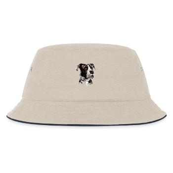 Pitbull Bulldog Pittie American Pitbull Terrier - Kids’ Bucket Hat - ecru/navy - Front