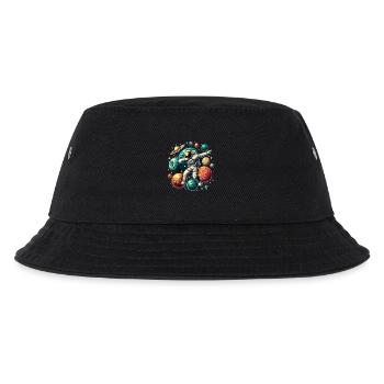 Astronaut Dabbing Planets Astronaut Science Space - Kids’ Bucket Hat - black - Front