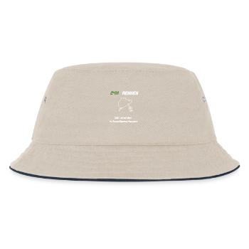 24H-Rennen Schwalbenschwanz Rennsport - Kinder Bucket Hat - Natur/Navy - Vorne