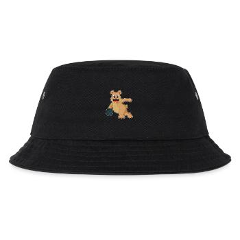 Bär Bowling Bowlingkugel - Kinder Bucket Hat - Schwarz - Vorne