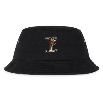 Greyhound Mommy Hunde Mama Muttertag Mom Windhund - Kinder Bucket Hat - Schwarz - Vorne