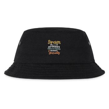 Sarkasmus sarkastischer Spruch - Kinder Bucket Hat - Schwarz - Vorne