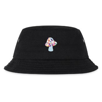 Mushroom Lucky Charm Fall Dots Colorful Kids Dots - Kids’ Bucket Hat - black - Front