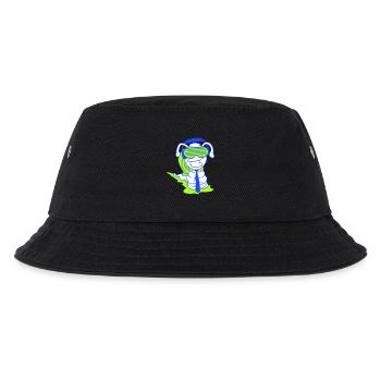 Lustige DJ Schnecke Krawatte Party Club Musik Spaß - Kinder Bucket Hat - Schwarz - Vorne