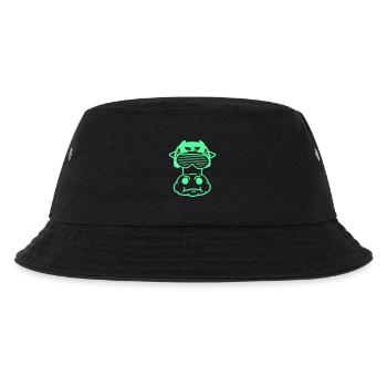 Party Milch Kuh Stier Nutztier Gesicht Music Club - Kinder Bucket Hat - Schwarz - Vorne