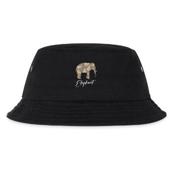 Elephant Geometric - Kinder Bucket Hat - Schwarz - Vorne