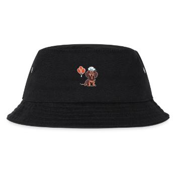 Dackel Matrose Geburtstag Geburtstagsgeschenk Hund - Kinder Bucket Hat - Schwarz - Vorne
