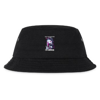 Not Like Other Girls Goth Bunny Kawaii Edgy Grunge - Kinder Bucket Hat - Schwarz - Vorne
