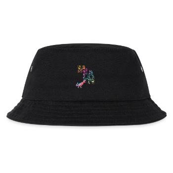 MILAN - Schöner Jungen Name mit Dinosaurier - Kinder Bucket Hat - Schwarz - Vorne