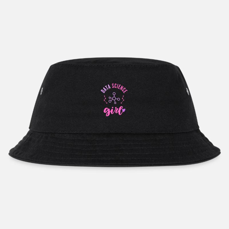 Data Science Mädchen Frau - Kinder Bucket Hat - Schwarz