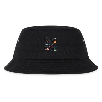 JULIAN - Schöner Jungen Name mit Dinosaurier - Kinder Bucket Hat - Schwarz - Vorne