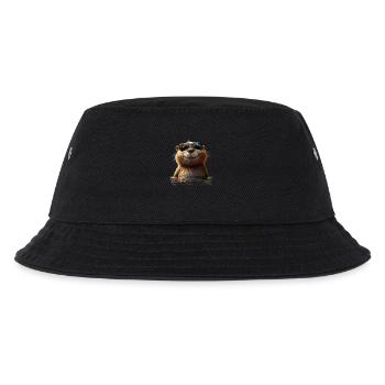 Biber Motiv Biberflüsterer Nagetiere Süßer Biber - Kinder Bucket Hat - Schwarz - Vorne