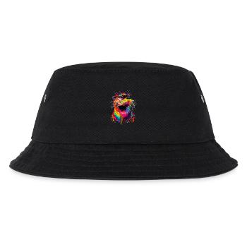 Otter Bunt Regenbogen Seeotter Marder Süße Otter - Kinder Bucket Hat - Schwarz - Vorne