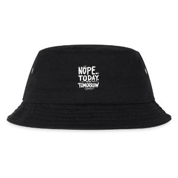 NEIN. NICHT HEUTE. VIELLEICHT MORGEN. HELL - Kinder Bucket Hat - Schwarz - Vorne