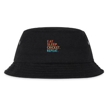 Eat Sleep Cricket Repeat Funny - Kinder Bucket Hat - Schwarz - Vorne