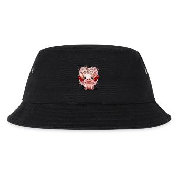 Pig, Cherries, Cherry, Piglet, Cherry Blossom - Kids’ Bucket Hat - black - Front