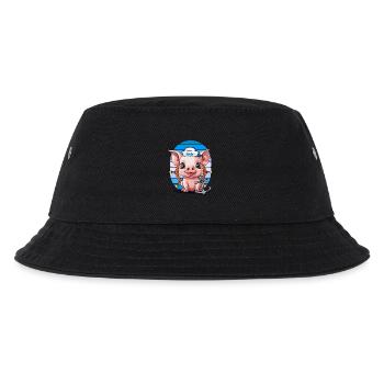 Cochon Marin Timonier Ancre Maritime - Bob Enfant - noir - Devant