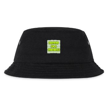 Pretend I’m a Crocodile - Krokodil Kostüm - Kinder Bucket Hat - Schwarz - Vorne