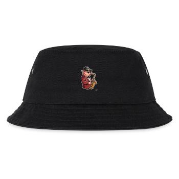 Jazz Tröten vom Feinsten, Saxophon-Schwein - Kinder Bucket Hat - Schwarz - Vorne