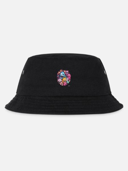 Crazy bunch of funny monsters - Kids’ Bucket Hat - black
