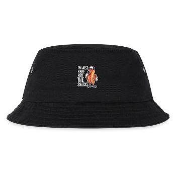 Football - Lustig I'm just here for the snacks - Kinder Bucket Hat - Schwarz - Vorne