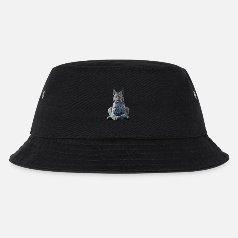 Luchs - Kinder Bucket Hat - Schwarz