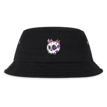 Skull & Wurm: Bunter Totenkopf mit Twist! - Kinder Bucket Hat - Schwarz - Vorne