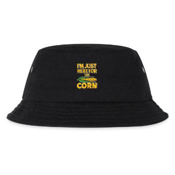 Maiskolben Spruch Mais Lustige Maiskolben Geschenk - Kinder Bucket Hat - Schwarz - Vorne