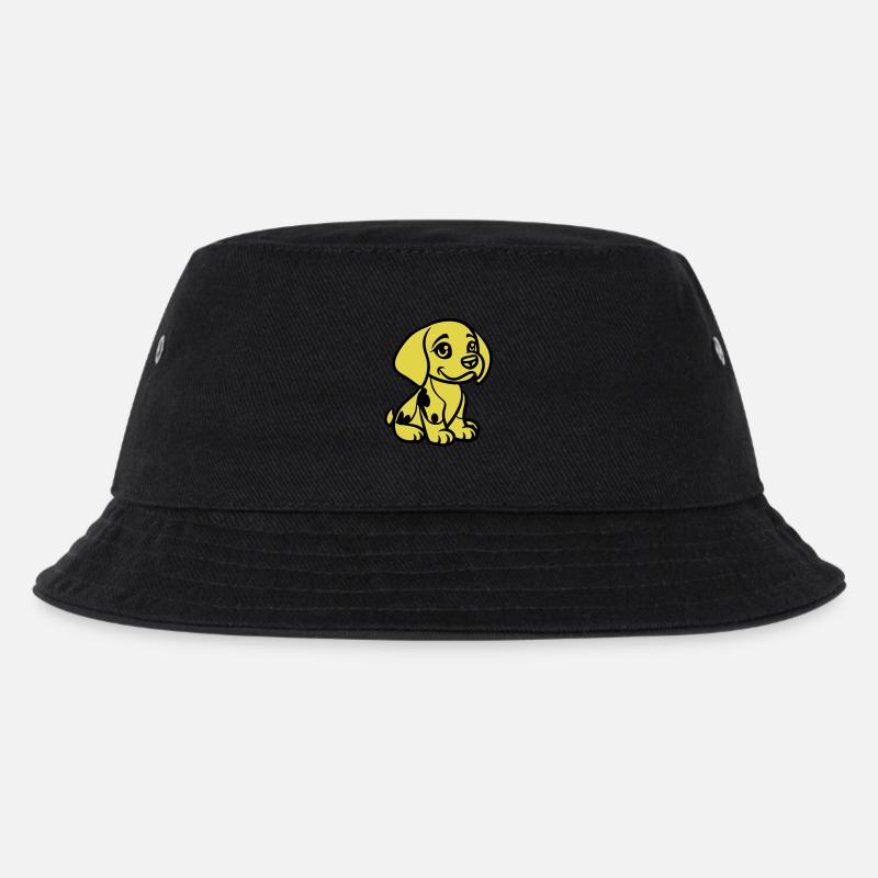 hund tier comic - Kinder Bucket Hat - Schwarz