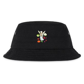 Engel himmlisch kochen Gemüse Kochkunst Köche - Kinder Bucket Hat - Schwarz - Vorne