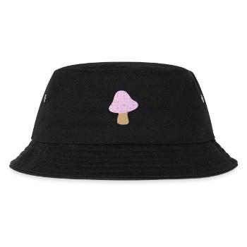 Mushroom Brown Dots Dots Pastel Woodland Nursery - Kids’ Bucket Hat - black - Front