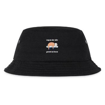 Entspannte Faultier-Stimmung - Kinder Bucket Hat - Schwarz - Vorne