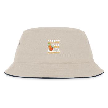 Carrot you see it's delicious für einen - Kinder Bucket Hat - Natur/Navy - Vorne