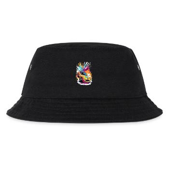 Retro Drift Car - Lebendige Racing Splash Kunst - Kinder Bucket Hat - Schwarz - Vorne