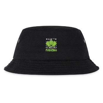 Ich kann nicht haben, ich habe Pickleball lustiger Slogan - Kinder Bucket Hat - Schwarz - Vorne