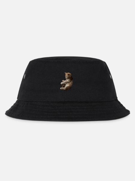 Katze - Kinder Bucket Hat - Schwarz
