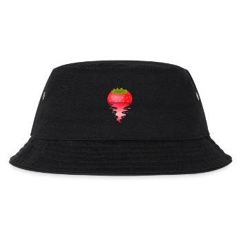 Sunset Strawberry - Kinder Bucket Hat - Schwarz - Vorne