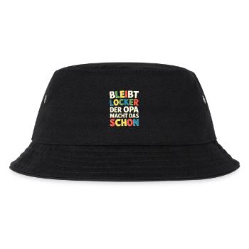 Bleibt locker Opa macht das schon Opa kann das - Kinder Bucket Hat - Schwarz - Vorne