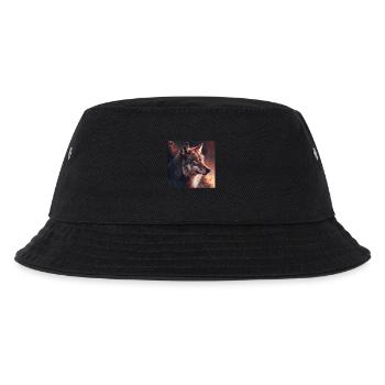 Wolf - Kinder Bucket Hat - Schwarz - Vorne